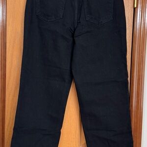 No Boundaries Women's High Rise straight Denim Relaxed Black Jeans